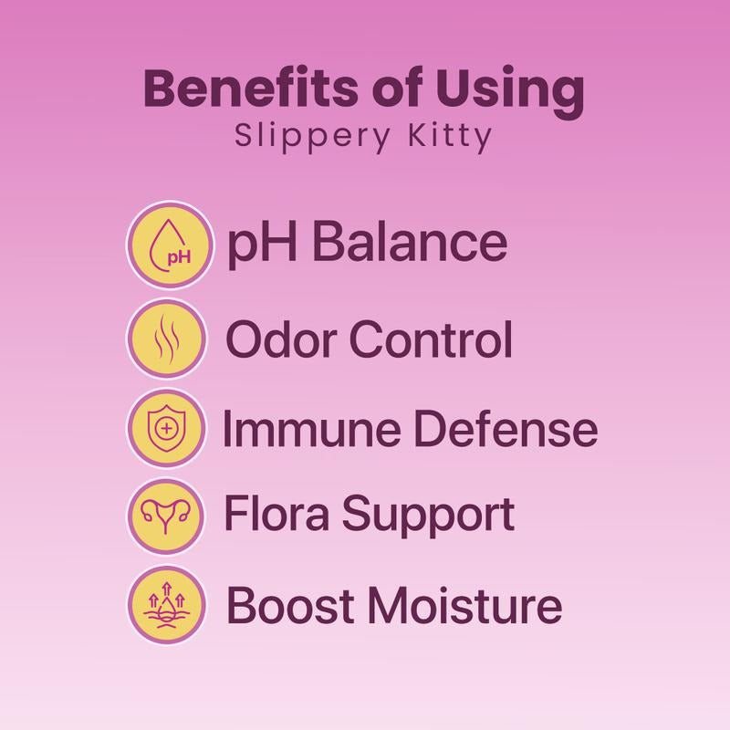 Kittyqueen Feminine Probiotics Gummies for Women, Women's Probiotic + Slippery Elm + Moisture Pineapple Gummies Supports pH Balance, Gut Health, 60 Count